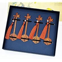 4 Pieces Wooden Bookmarks with Box,Wood Carving Handicrafts Book Mark Bookmarks Box Set,Cute Bookmark for Book Lovers,Teacher Students Classroom Gifts
