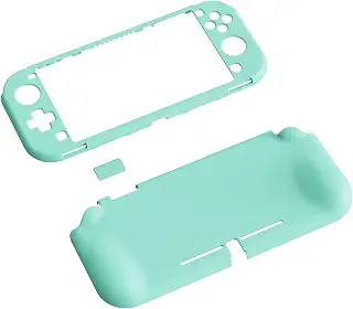 PlayVital ZealProtect Nintendo Switch Liteに対応用保護シェル、Switch Liteに対応用人間工学に基づいたデザインしたハードシェル、シェル＆グラスフィルム＆サムライカバー＆ボタンキャップは付属しています【ミスティグリーン】