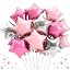 15pcs-silver Pink Five Point