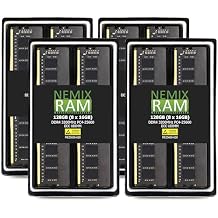 NEMIX RAM 128GB 8X16GB DDR4 3200MHz PC4-25600 2Rx8 1.2V CL22 288-PIN ECC Unbuffered UDIMM KIT