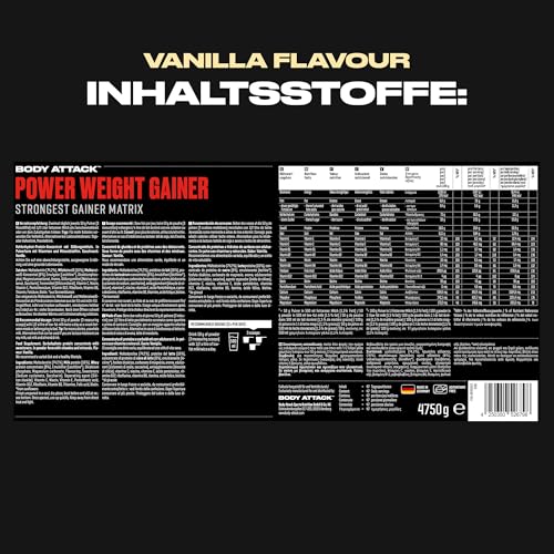 Body Attack Power Weight Gainer Complément pour Sportif Vanille – Image 4