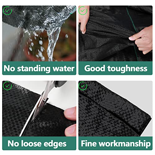 Land Guard Garden Weed Barrier Fabric - High Density Woven Landscape Fabric - Premium Heavy Duty Weed Mat Fabric - Weed Blocker Fabric - Suitable For Landscaping(3Ft×50Ft… #TOP3