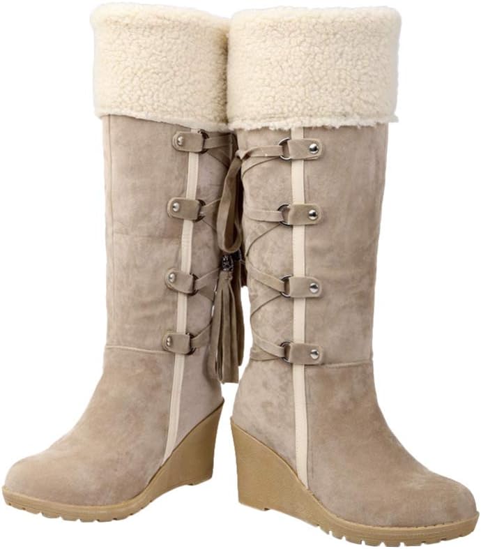 Boots for Women Winter High Boots Fashionable Tassel Comfortable Stylish