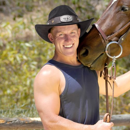 SANSTHS Cowboy Belts for Men Women + Cowboy Hats3