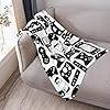 Video Game Gaming Black White Gamer Throw Blanket Soft Bed Bedding Warm Cozy Plush Flannel Fleece Blankets Gifts for Kids Boys Teens, Sofa Couch Bedroom Home Decor, 50"X40" #4