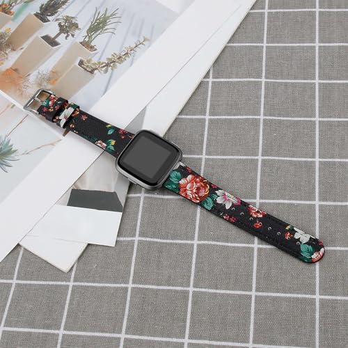 Bracelet en cuir compatible avec Fitbit Versa 2 idéal pour le bureau - 6