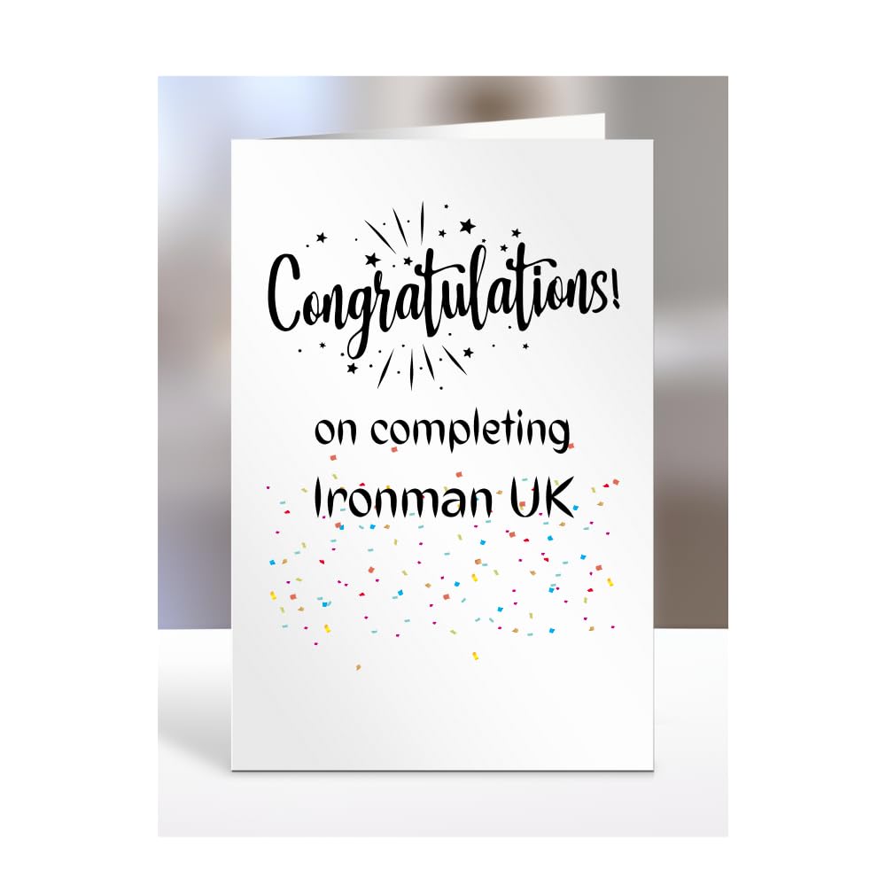 Congratulations on completing Ironman UK card, gifts for men, women, friend, son, daughter, brother, sister, colleague, presents for christmas, A5-245_25