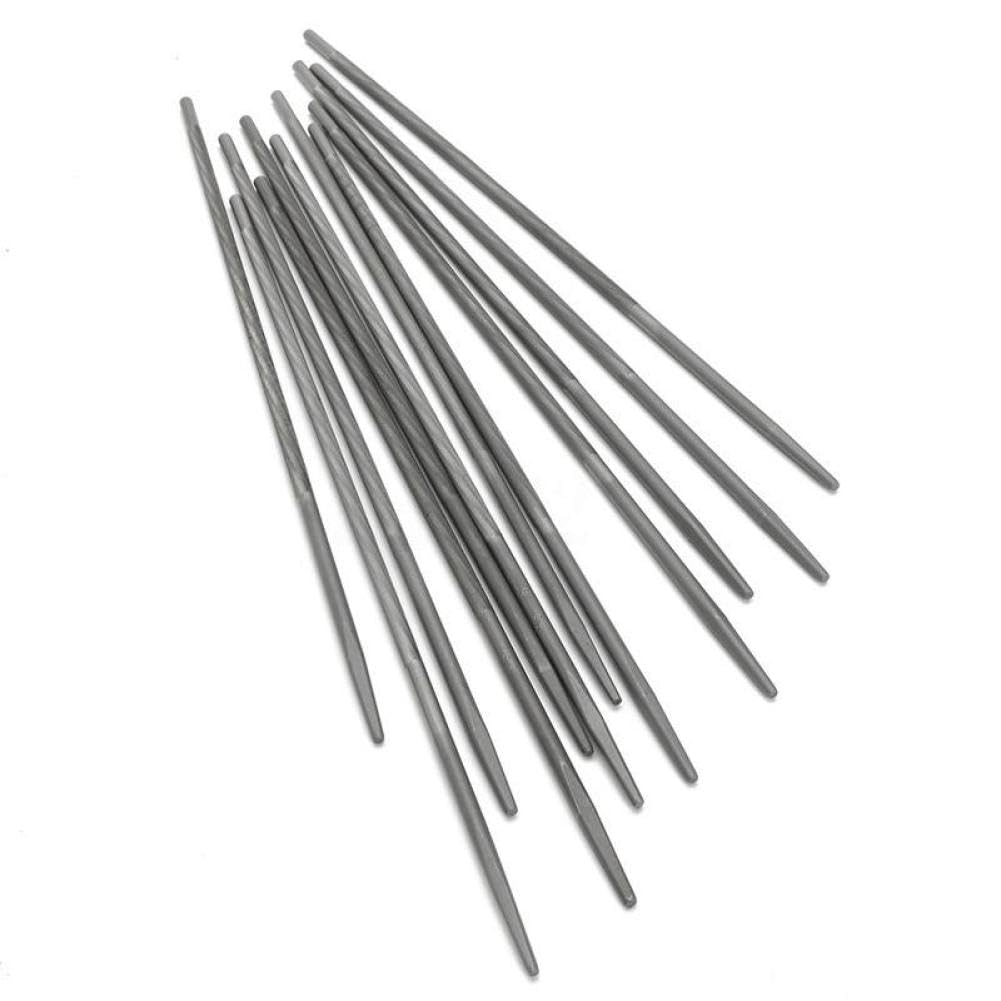 Limes rondes 4.0mm, 12 pièces, pour affûteuse de chaîne de tronçonneuse, Compatible avec les outils de menuiserie