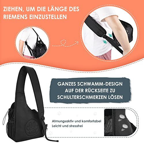 Lemmiklooma kandekott – hingav, reguleeritav, pestav suurus P 15 × L 10 × K 2 cm, värv must (Nasjac)