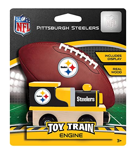 Image of MasterPieces NFL Pittsburgh Steelers Real Wood Toy Train, For Ages 3+, Black