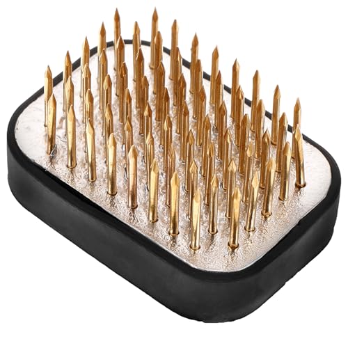 iplusmile フラワーアレンジメントツール 和風銅製花ピンベース 持続耐久性 花固定アクセサリー 花器用花留め フラワーアレンジャー向け