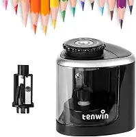 Tenwin apontador de lápis elétrico operado a pilha, afiação rápida, adequado para lápis de cor nº 2/desenho/colorido (6-8 mm), escritório/escola/casa, apontador de lápis portátil para adultos,