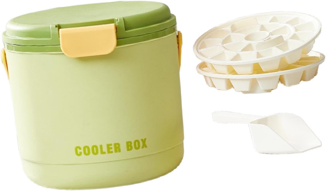 Insulated Ice Bucket Ice Tray 2.6L with Lid and Handle Indoor Outdoor Box Storage Bin for BBQ Picnic Dining Restaurant