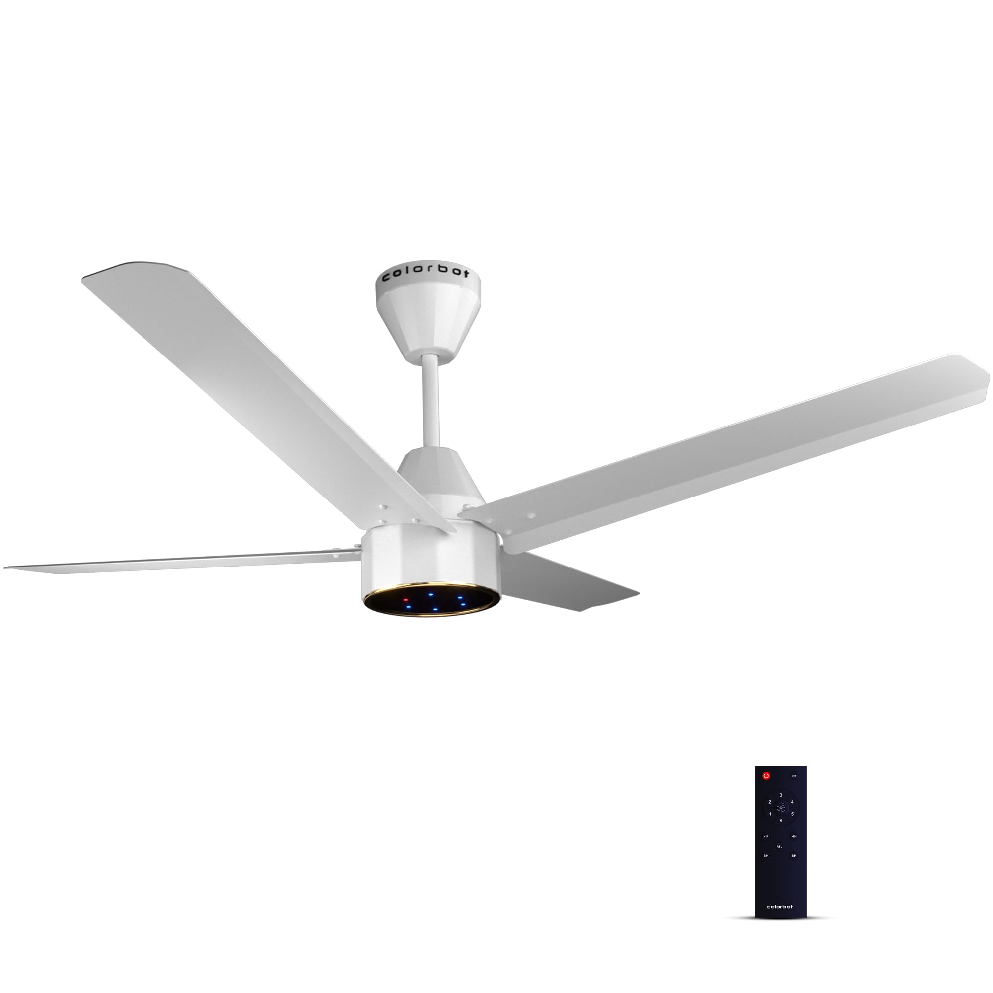 Knoxx Quad 1200 mm BEE 5 Star Rated 4 Blade Designer BLDC Ceiling Fans with Remote Control | High Speed | Power Saver | 100% Copper Winding | 2+2 Year Warranty (Arctic White)-image-24