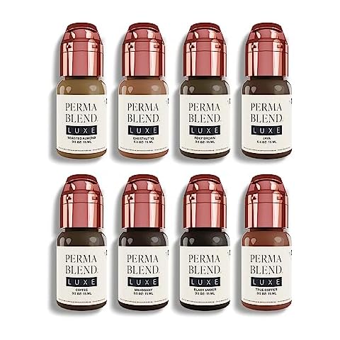 Perma Blend Luxe - Brow Chicka Wow Wow Brow Set - Toasted Almond, Chestnut, Foxy Brown, Java, Coffee, Mahogany, Black Umber & True Copper - Vegan & Cruelty-Free - 8 Count (0.5 oz Each) Cover