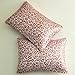 LCBD Satin Pillowcase for Hair and Skin, Pink Leopard Printed Pillow Cases Set of 2, Queen Size Cheetah Print Silk Satin Pillow Covers for Women with Envelope Closure, 20x30 inches
