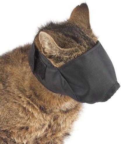 Guardian Gear Nylon Cat Muzzles — Durable and Versatile Muzzles for Cats - Large, Black