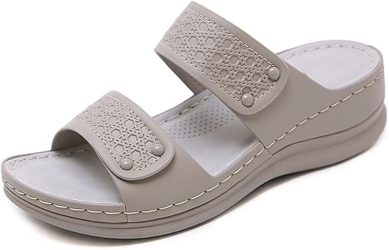 Women Flat Sandals Ladies Slides Comfortable Thick Bottom Female Slippers Female Slides Beach Slippers Big Size Color A Size 40 B 37 M EU