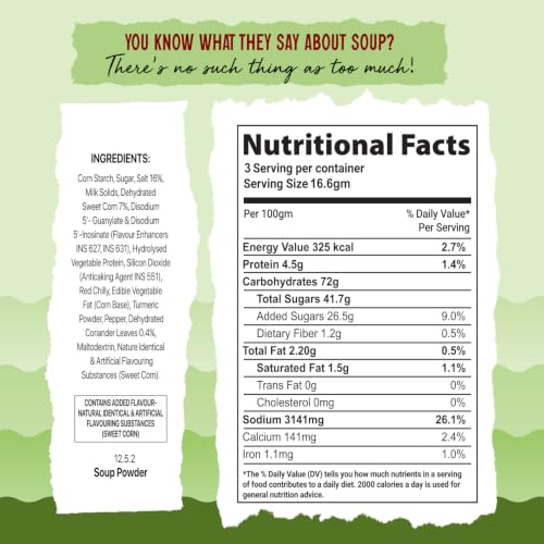 Image of Tit-Bit Sweet Corn Soup Powder, Pack of 5 (250g), Instant and Tasty Corn Soup, No Onion No Garlic, Soup Packets for Easy Preparation