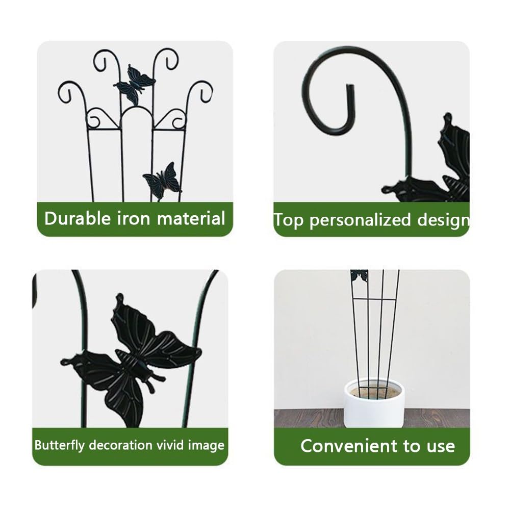 Enrejado De Jardín De 90 CM De Altura para Plantas En Maceta, Enrejado De Metal para Plantas Trepadoras Al Aire Libre E Interior para Plantas De Interior Flor Vides Hiedra(Size:1pcs-90cm/35.4in)