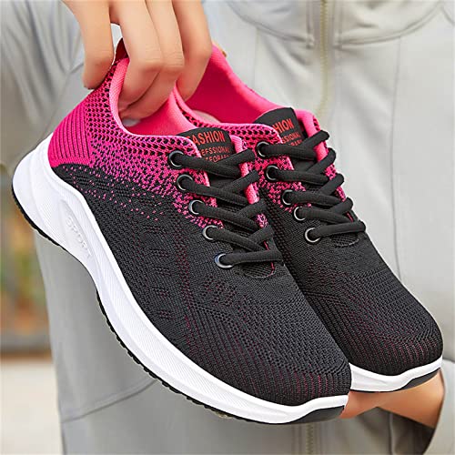 Womens Orthopedic Bowling Shoes,Comfortable Universal Slide Sole Breathable Lightweight Mesh Athletic Slip on Sneakers 5