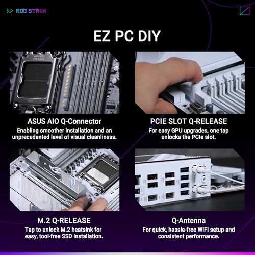 Image of ASUS ROG Strix X870E-A Gaming WIFI7 NEO AM5 ATX Motherboard, DDR5, DIMM Fit, WiFi 7, 5Gb LAN, PCIe 5.0, 4X M.2, 2X USB4, EZ PC DIY, AIO Q-Connector