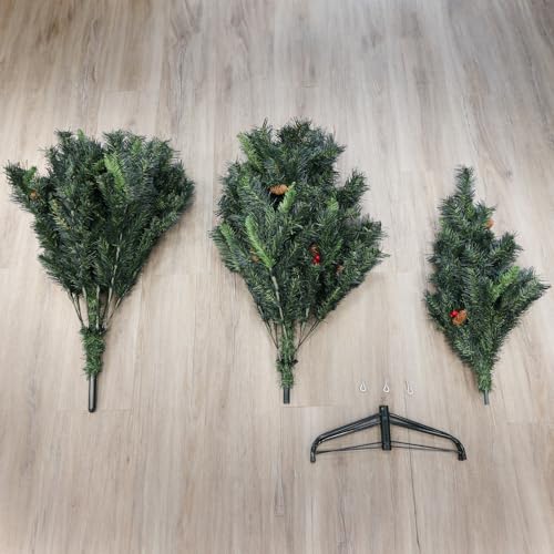 SVITA Künstlicher Weihnachtsbaum 180cm klappbar mit 661 Zweig-Spitzen inkl. Metall Ständer Christbaum Tannenbaum Schnellaufbau Klappsystem… – Ansicht 6