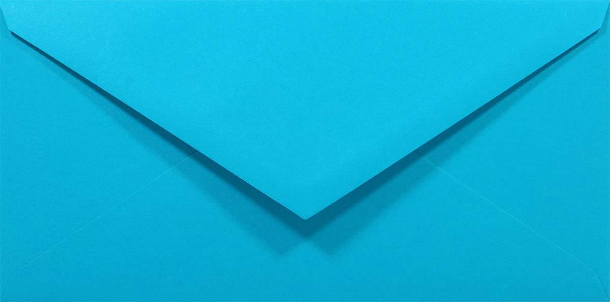 Netuno 50x largos sobres azules DIN DL 110x220mm 80g Rainbow con solapa engomada puntiaguda sin ventana americanos para invitaciones Navidad tarjetas boda cartas facturas vales fotos folletos regalos