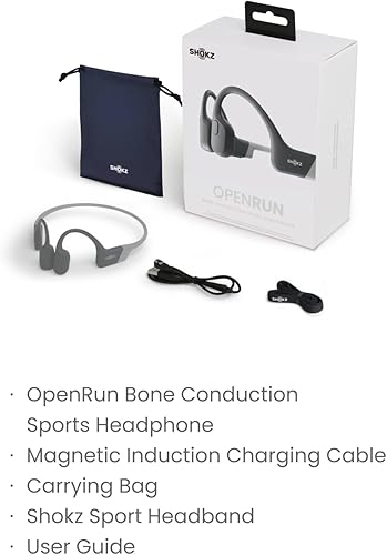 Miniatura 9 de Shokz OpenRun - Auriculares deportivos Bluetooth de conducción ósea de oreja abierta, auriculares inalámbricos resistentes al sudor para
