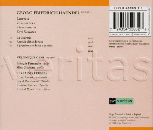 Véronique Gens Handel Cantatas Lucrezia Armida Arianna