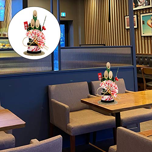 Amosfun Enfeite de Mesa Japonês Estilo de Japão Decoração Ventilador de Papel Sorte Sorte Decoração
