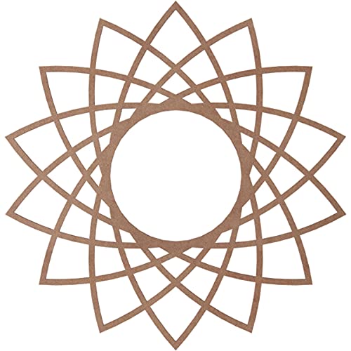 Image of Ekena Millwork 22 inchOD x 8 1 /2 inchID x 3 /8 inchT Eleanor Wood Fretwork Pierced Ceiling Medallion, Wood (Paint Grade)