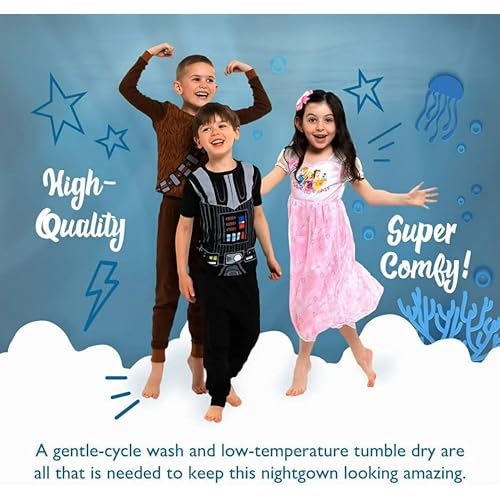 Image of Disney Girls' Princess Dress Nightgown, Fantasy Gown, Soft & Cute Pajamas for Kids