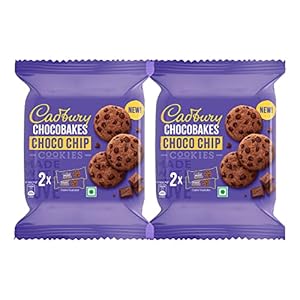 Cadbury Chocobakes Choco Chip Cookies, 167g Pack of 2
