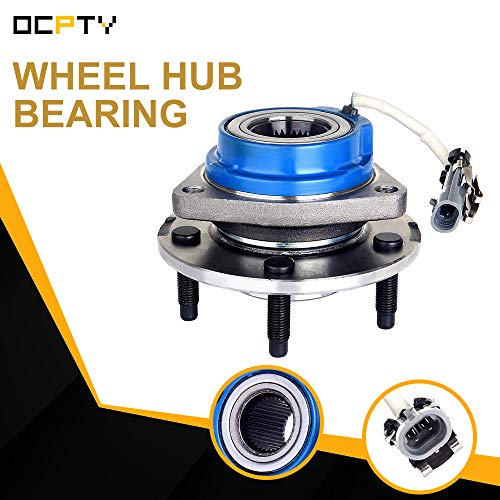 Ocpty Wheel Hub Bearings Front/Rear 5 Lugs W/Abs Compatible For Buick Century Lacrosse Allure, Cadillac Deville Eldorado Seville,Chevy Impala Venture, Pontiac Bonneville Oldsmobile 513121 (Pack Of 2) #TOP1