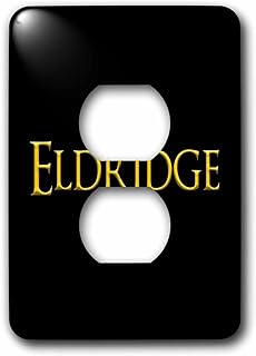 3dRose Eldridge popular baby boy name in America. Yellow on... - Light Switch Covers (lsp-376563-6)