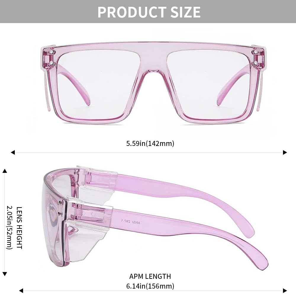 ANSI Z87 - Gafas de seguridad, fotocromáticas UV400 con bloqueo de luz azul, resistentes a los impactos para construcción