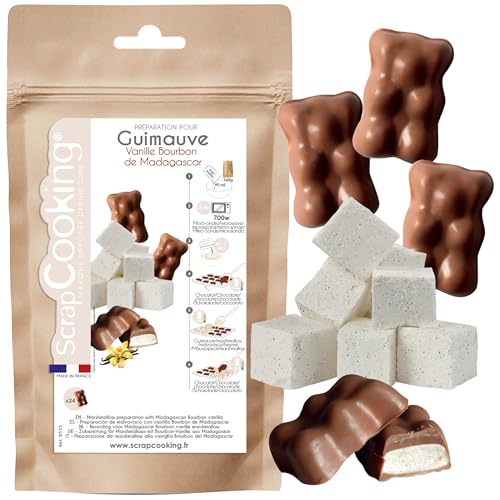 ScrapCooking - Préparation pour Guimauve Vanille 160 g - Mix pour Chamallow & Ourson Guimauve Maison - Vanille Bourbon de Madasgascar - Cuisine Pâtisserie - Fabriqué...