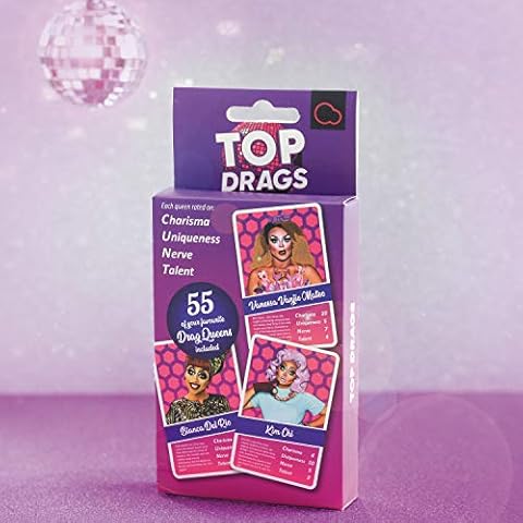 Top Drags Spiel | Drag Queen Top Trumps Comedy Kartenspiel | Geeignet für Familie - Jugendliche und Erwachsene Cover