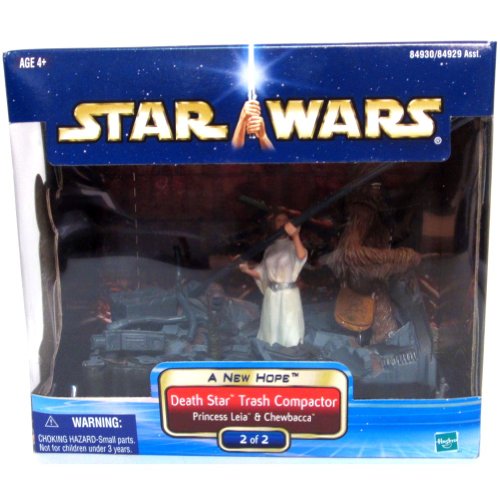 Hasbro Leia and Chewbacca Death Star Trash Compactor A New Hope Star Wars