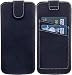 Produktbild Burkley Handyhülle für Samsung Galaxy S8 Hülle kompatibel mit Galaxy S8 Handy-Tasche Rindsleder Sleeve mit Rückzug-Funktion (Antik Anthrazit)