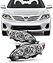 AKKON - For 2011-2013 Toyota Corolla Chrome Clear Headlights Front Lamps Direct Replacement Left + Right Pair