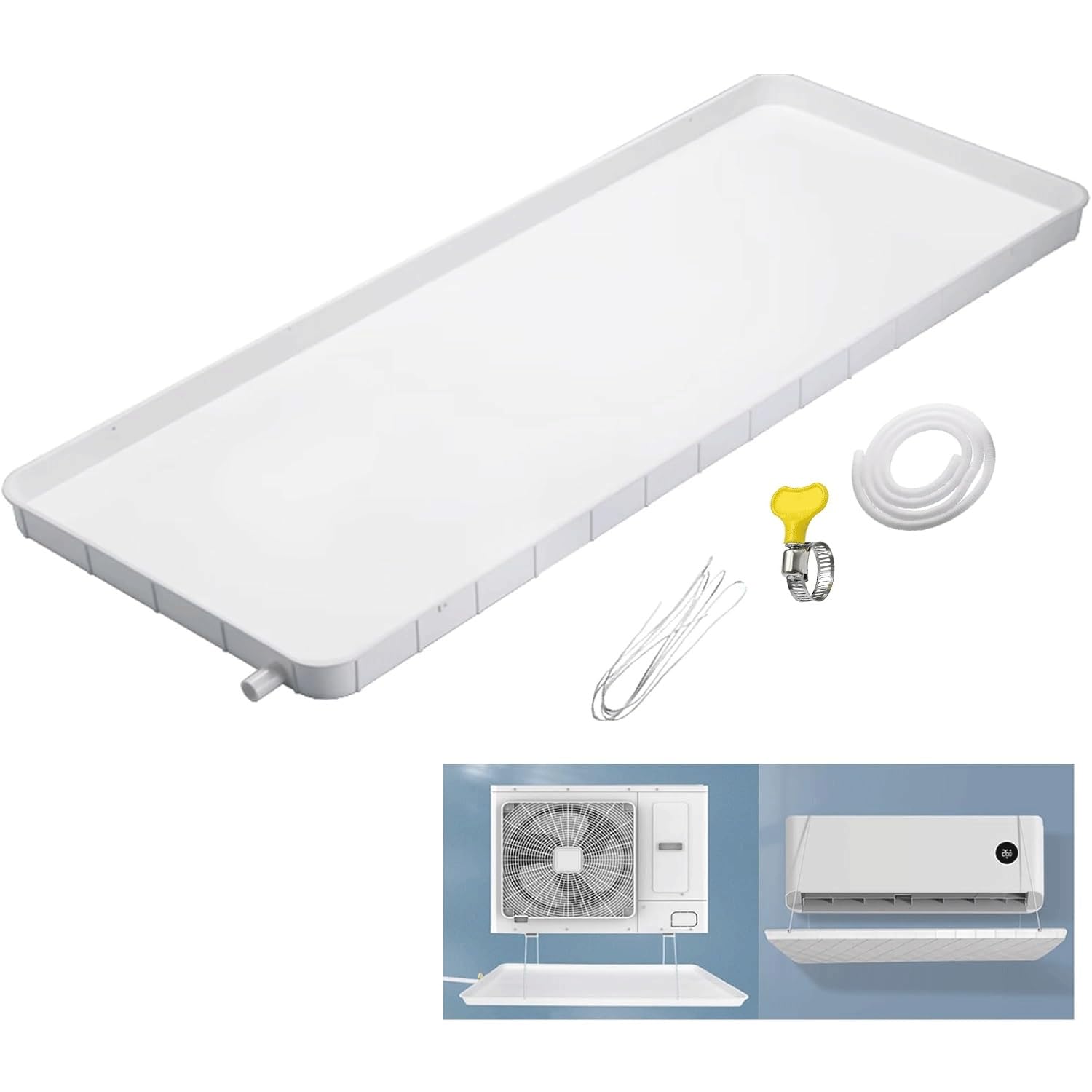Tubo Di Scarico Per Vassoio Di Raccolta Condensa,Vassoio Di Raccolta Condensa In Plastica Per Climatizzatore Mobile,Kit Vassoio Condensa Per Climatizzatore E Raccolta(5M-water pipe)