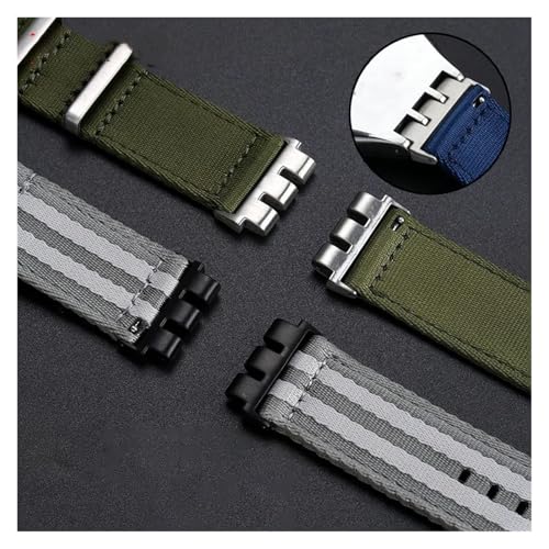 Correa transpirable de nailon para Swatch de 21 mm con conectores anticaída 3