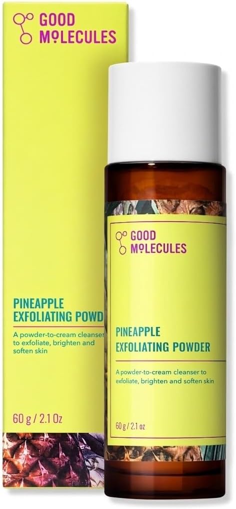 Good Molecules Pineapple Exfoliating Powder - Exfoliating Face Scrub with Natural Enzymes, Gentle Alcohol-Free Facial Cleanser, Skin Care for Face