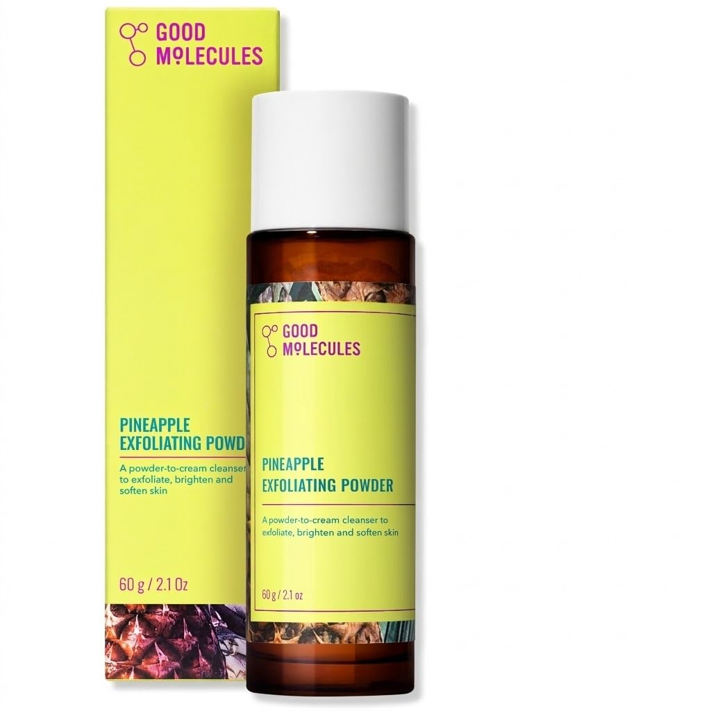 Pineapple Exfoliating Powder - Exfoliating Face Scrub with Natural Enzymes, Gentle Alcohol-Free Facial Cleanser, Skin Care for Face