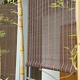 LXLA - Bambusrollo Duo Rollo Außenrollos (50% UV-Schutz), Holzrollos für Pergola/Pavillon/Fenster Außen, mit Zugseil und Zubehör (Size : W145cm×H260cm)