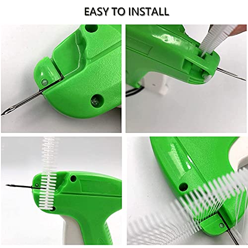Tagging Gun for Clothing, Retail Price Attacher 2 Pricing Gun with 100 Clothing Label 10 Steel Needles and 2000 Barbs Fasteners Clothes Tagging Applicator Kit for Shops, Retailers, Warehouses