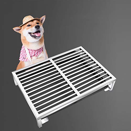 Vasino per addestramento del cane – Lettiera in acciaio inox con vassoio per uso interno/esterno, tappetino per addestramento cuccioli facile da pulire