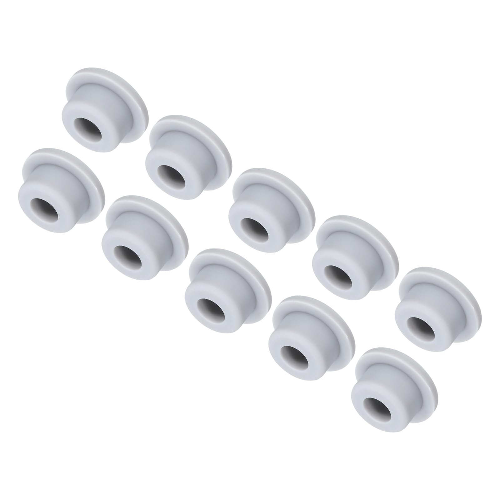 MECCANIXITY High Temp Silicone Plug Mount Dia 10mm/0.79 Inch T Shaped Rubber Stopper Hole Plugs for Powder Coating Plating Waterproof Sealing Plugs Grey Pack of 20(OD 28mm/1.1 Inch)